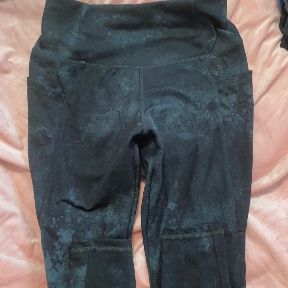 Black (bleached patterned) leggings